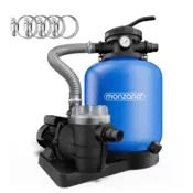 Peščena filtracija za bazen AQUA s predfiltrom, 13 200 l/h, modra Monzana