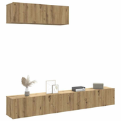 3-dijelni zidni TV ormaric Artisan hrast 100x30x30 cm