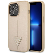 Guess GUHCP14LPSATLE iPhone 14 Pro 6,1 beige hardcase SaffianoTriangle Logo (GUHCP14LPSATLE)