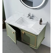 Casa Padrino Luxury Bathroom Set Green/Gold with Marble Top - Hotel Bathroom Furnishings