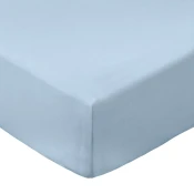 Modra napenjalna rjuha iz bombažnega perkala 90x190 cm Cotton Percale – Bianca