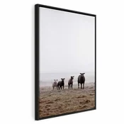 Slika - Friends in the Morning (1 Part) Vertical 40x60 U crnom drvenom okviru