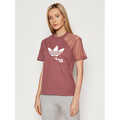 adidas Majica adicolor Split Trefoil HC7044 Roza Regular Fit