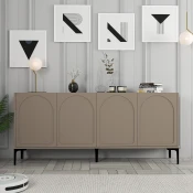 Hanah Home Komoda Lyon 79 Krem-Crna