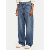 HUGO Jeans hlače Leni 50564951 Mornarsko modra Relaxed Fit