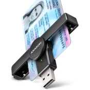 AXAGON CRE-SMPA, USB-A PocketReader čtečka kontaktních karet Smart card, (eObčanka, eID klient)