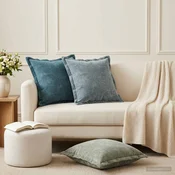 vidaXL Blazina 2 kos HOUTEN Zelena 45 x 45 cm Kovinska tkanina