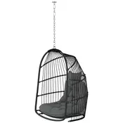 Homestar Viseči stol 74x68x105 cm temno siva