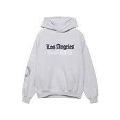 Pull&Bear Majica NFL Los Angeles pegasto siva/črna/bela