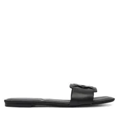 Natikači Calvin Klein Square Flat Sandal Emblem HW0HW03128 Črna