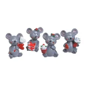 shumee Akrilne figurice miši za Valentinovo 4 cm 4 kosi | RD8B-1510