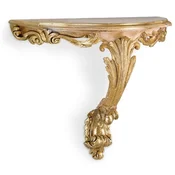 Casa Padrino luxury baroque wall console antique gold/beige - Handmade solid wood wall decoration console in baroque style - Italian baroque wall decoration - Baroque furniture - Made in Italy