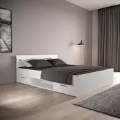eoshop Večnamenska postelja MICHIGAN 160x200 cm, biserno bela, s 2 predaloma