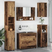 vidaXL Komplet pohištva za kopalnico 5 pcs Star les 30 x 35 x 192 cm