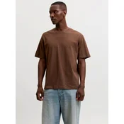JACK & JONES Majica JJEStar rjava/črna