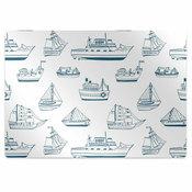 Decormat Podloga za pisarniški stol Blue ships 140x100 cm 2 cm
