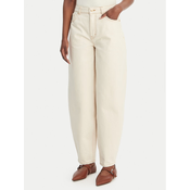 HUGO Jeans hlače Gimine_5 50561201 Écru Barrel Fit