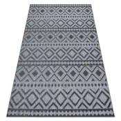 eoshop Preproga Strukturna SOLE D3852 Boho, diamantov - ravnega tkalstva siva ( - Velikost: 160x220 cm)