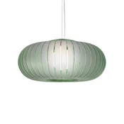 Kartell viseča svetilka Teresa Frozen, sivkasto zelena, O 50 cm, E27 - Dnevna soba/jedilnica - Dizajn - svetlo zelena - Plastika