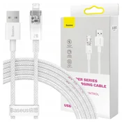 BASEUS Kabel Explorer Series USB - Lightning 2,4 A 2 m, bel (CATS010102)