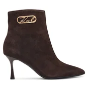 Škornji KARL LAGERFELD Sienna KL32747 Temno rjava