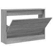 Vidaxl Omarica za čevlje siva sonoma 80x21x57 cm inženirski les