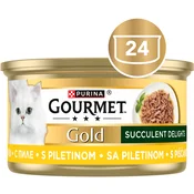 Gourmet Gold Succulent Delights hrana za muce, piščanec, 24x85g