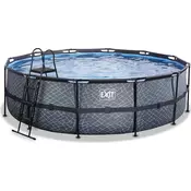 EXIT Toys Frame Pool O 488 x 122 cm - Stone Grey