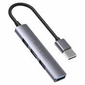 slomart Unitek hub usb-a 1xusb-a 5 gbps, 3xusb-a 2.0 alu