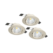 Eglo 900746 - KOMPLET 3xLED prigušiva svetiljka SALICETO 3xLED/6W/230V hrom