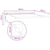 vidaXL vidaXL Retraktilna tenda Peščena 300 x 250 cm Tkanina in kovina, (5000252093)