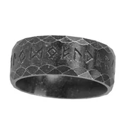 Prstan Viking Runes Odin Norse - SS8-R202 - black