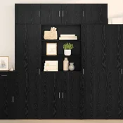 Highboard Crni hrast 80 x 42,5 x 185 cm Konstruirano drvo