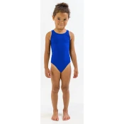 Girls swimsuit finis youth bladeback solid blueberry 18