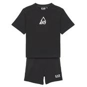 Emporio Armani EA7 TRAIN LOGO SERIES BOY KIT TEE-SHORTS FREE Črna