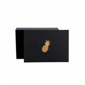 ŠKATLA DARILNA 30x21.5x8cm ANANAS ČRNA