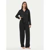 LAUREN RALPH LAUREN Pižama ILN92556 Črna Relaxed Fit