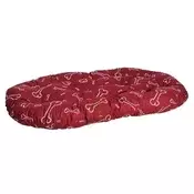 Ovalni bombažni vzglavnik. Kost bordo/bela 100 cm