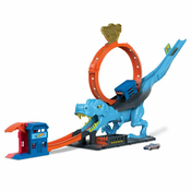 Mattel Hot Wheels City loop z požrešnim t-rexom