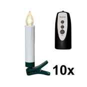 Eglo 410003 - Komplet 10x LED lampica za božicnu jelku 1xLED/0,06W/1xAA IP44 + daljinski upravljac
