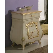 Casa Padrino luxury baroque bedside table with 3 drawers cream/gold - Handmade bedside table - Baroque bedroom furniture - Luxury furniture in baroque style - Luxury Quality - Made in Italy