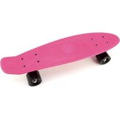 Teddies Skateboard - pennyboard 60 cm, nosilnost 90 kg, kovinske osi, roza barva, črna kolesa