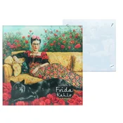 Carmani, stekleni podstavek 11,5x11,5 cm, navdihnjen s slikami Fride Kahlo