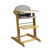ZOPA DESIGN stolček za hranjenje GROW UP, natur