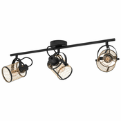EGLO Spot lampa DELLOW 3xE27 83 cm crna/mesing mrežasta 43533