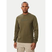 Napapijri Majica z dolgimi rokavi S-Box Logo NP0A8BC5 Khaki Regular Fit