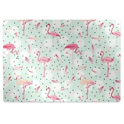 Decormat Podloga za pisalni stol Flamingos and dots 120x90 cm 15 cm