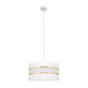 Luster na sajli HELEN 1xE27/60W/230V pr. 40 cm bijela/zlatna
