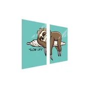 shumee STEKLENA ZAŠČITNA PLOŠČA ZA ŠTEDILNIK 75x52 SLOTH