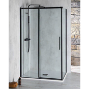 POLYSAN ALTIS Črni drsni tuš, pravokoten, 1200x900 mm, univerzalna smer odpiranja